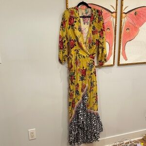 FARM Rio Vibrant Yellow Floral Maxi Dress